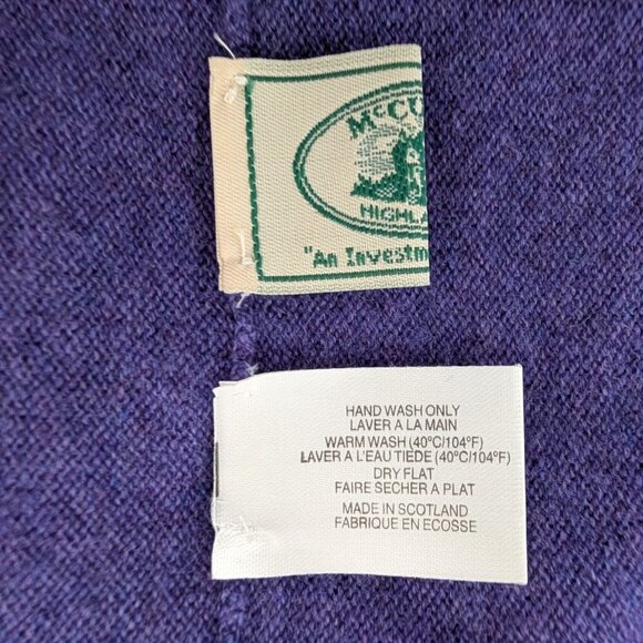 McCulleys 100% Cashmere Cape Womens One Size Purple Gray Knit Asymmetrical - Picture 4 of 10